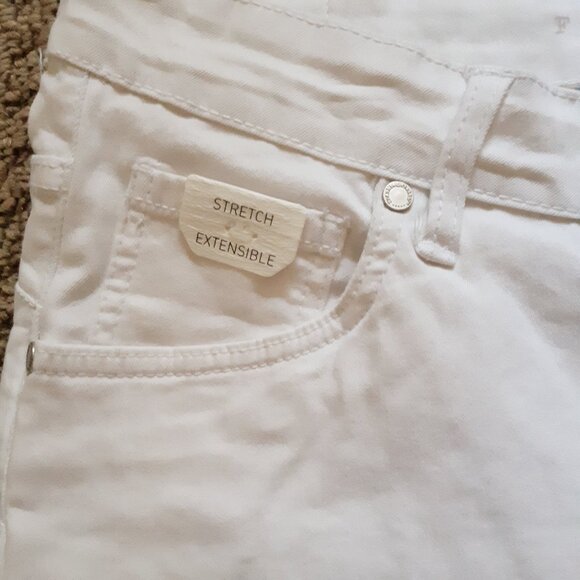 Frankie & Stella White Jean Shorts White Regular Rise 20W - Picture 5 of 11